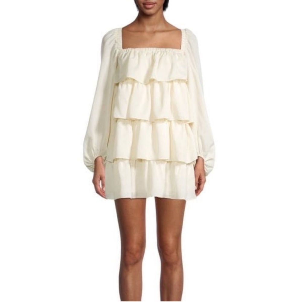 WeWoreWhat Cream Tiered Dress